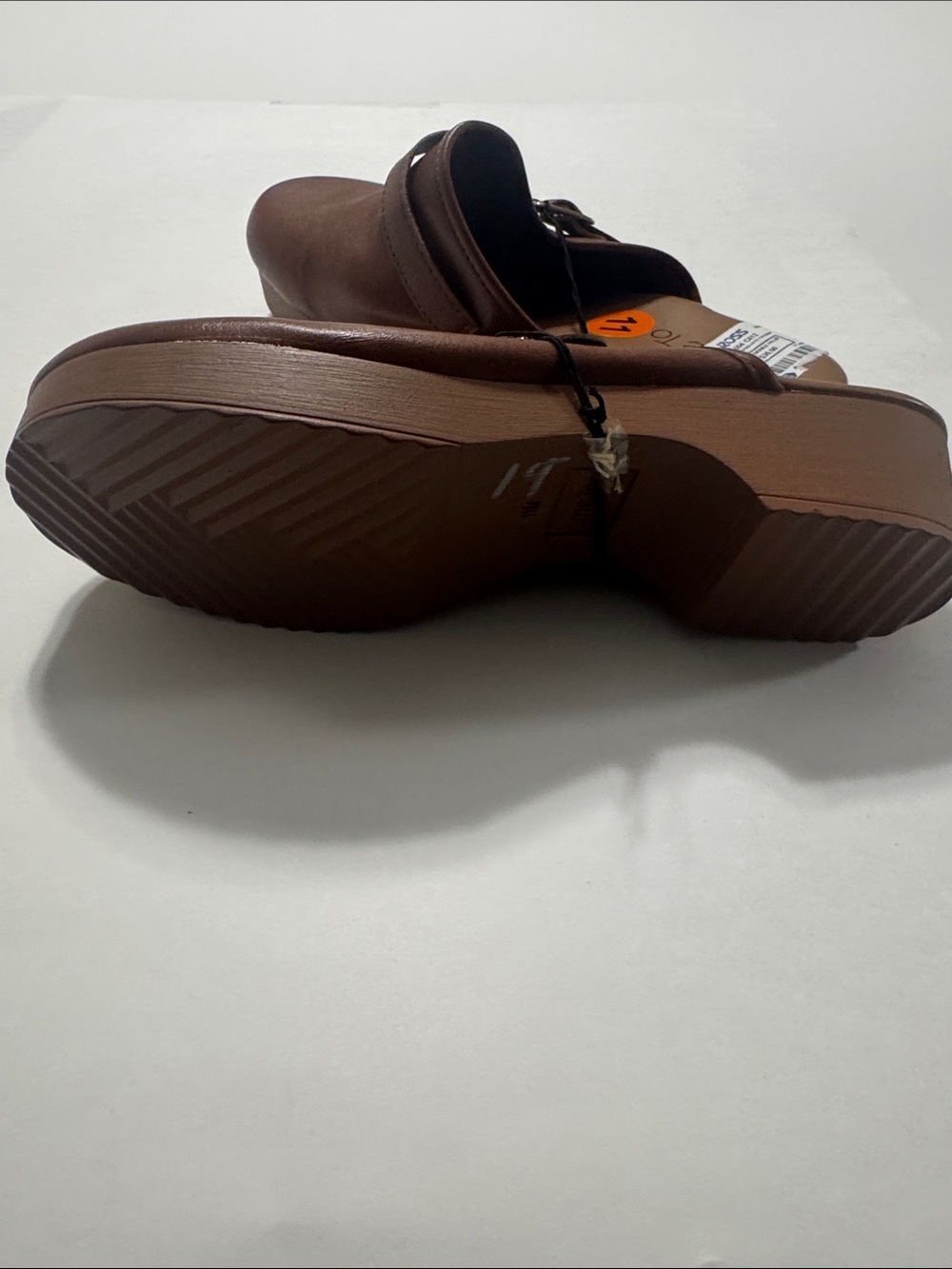 me too Brown Slip-On Clogs with Buckle Strap - Picture 4 of 4